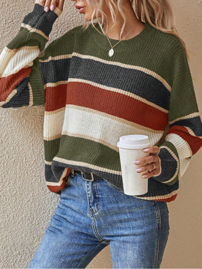 Classic Striped Crew Neck Sweater