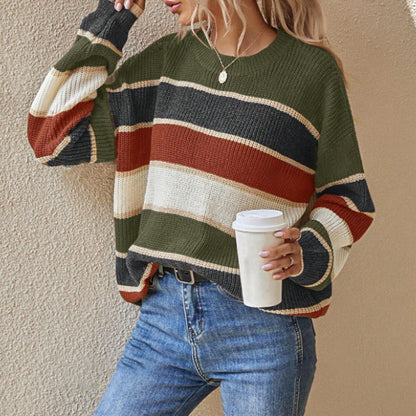 Classic Striped Crew Neck Sweater