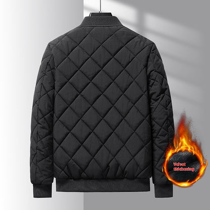 Men’s Quilted Rhombic Cotton Jacket