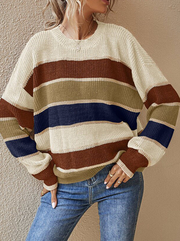 Classic Striped Crew Neck Sweater