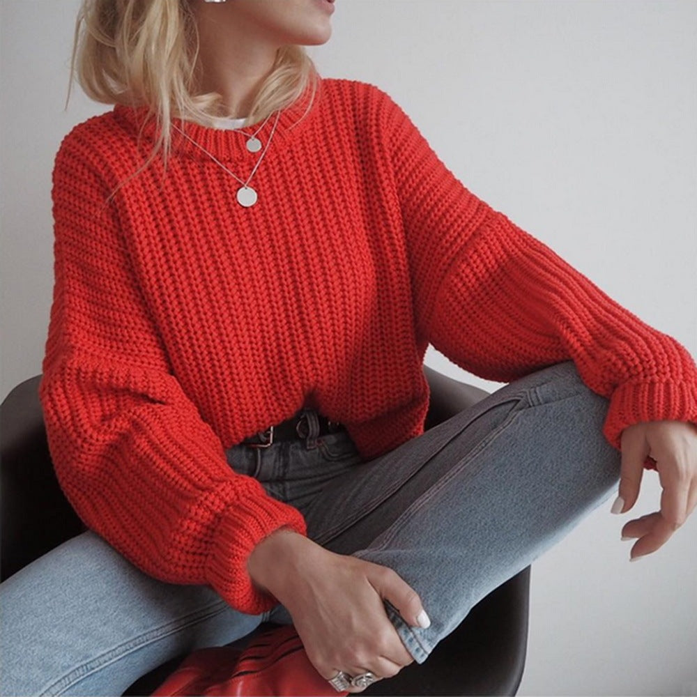 Cozy Solid Knit Sweater