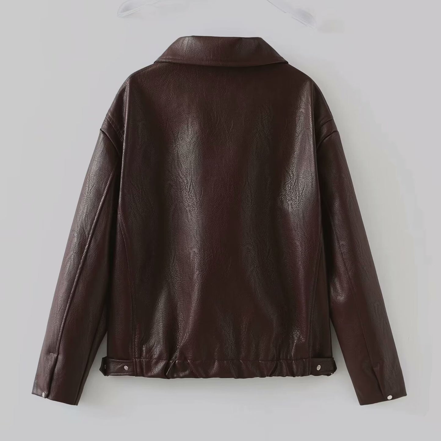 Luxe Lapel Leather Jacket