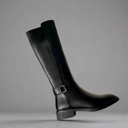 Knee-High Boots with Buckle Detail