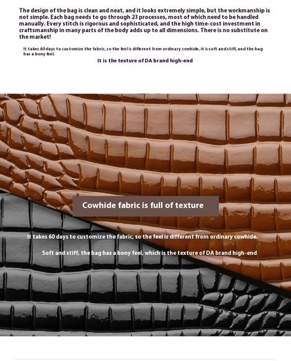 Premium Croc Embossed Leather Bag